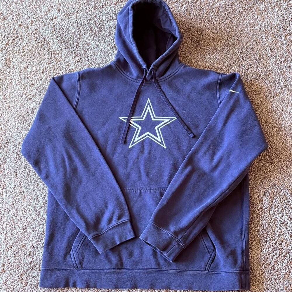 Nike Men's Purple and Navy Hoodie